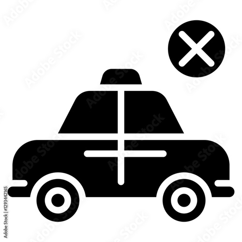 Ride Cancellation Vector Icon