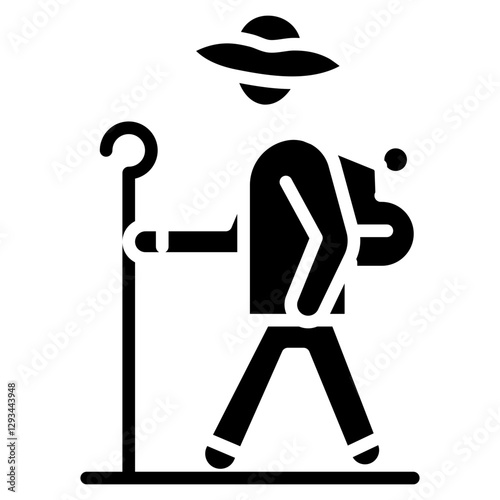Pilgrim Vector Icon