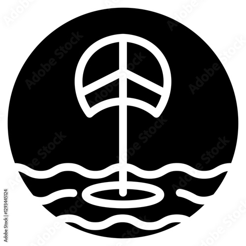 Kiteboard Vector Icon