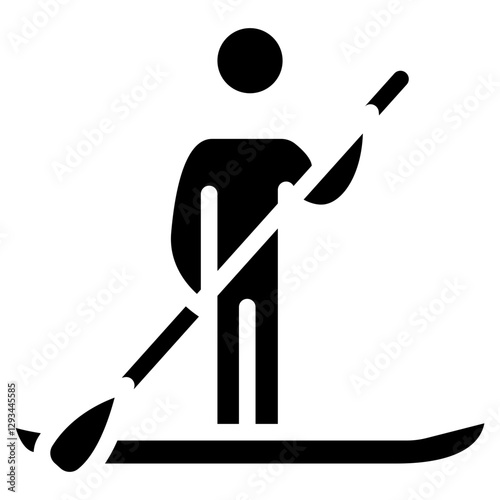 Stand Up Paddleboard Vector Icon