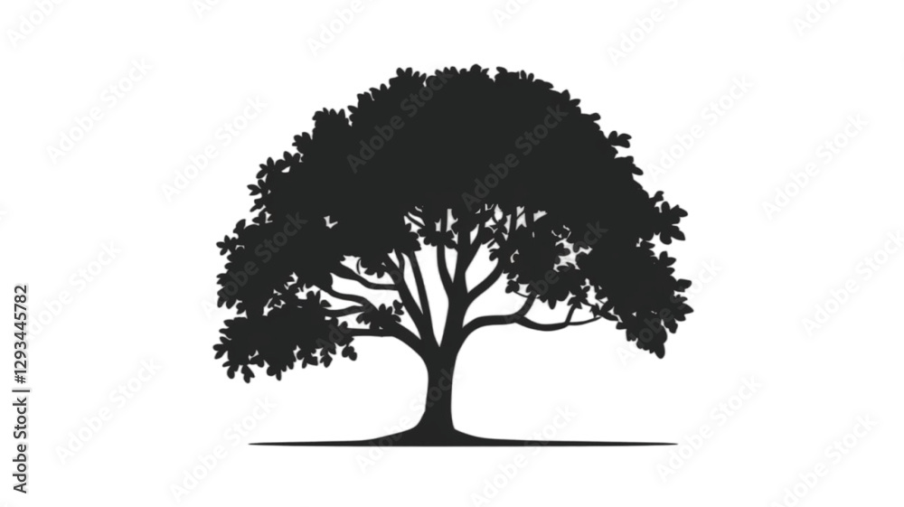 Fototapeta premium Sycamore forest tree icon - Simple Vector Illustration