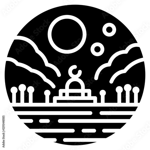 Tawaf Circle Vector Icon