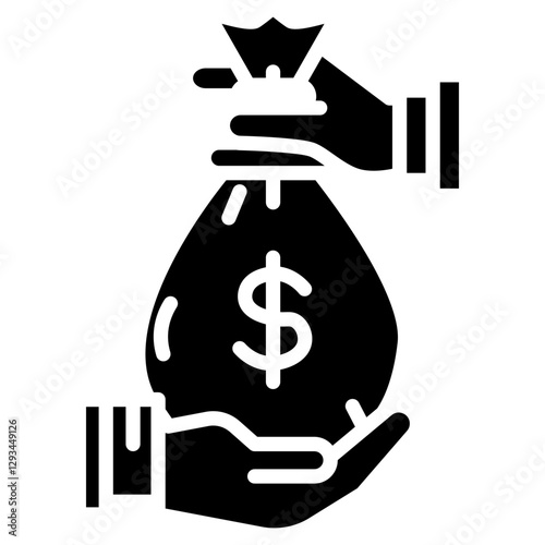 Bribery Bag Vector Icon