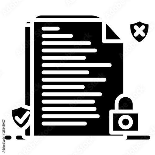 Redacted Document Vector Icon