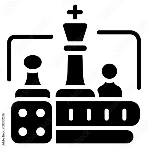 Board Game Night Vector Icon