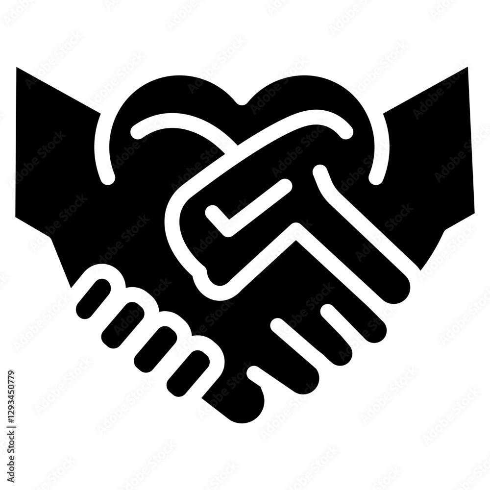 Fototapeta premium Friendship Tattoo Vector Icon