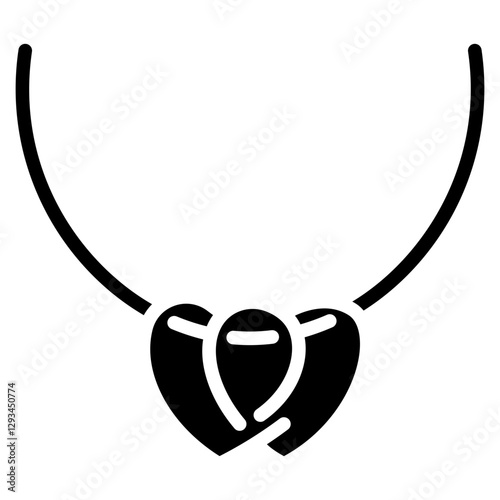 Friendship Necklace Vector Icon