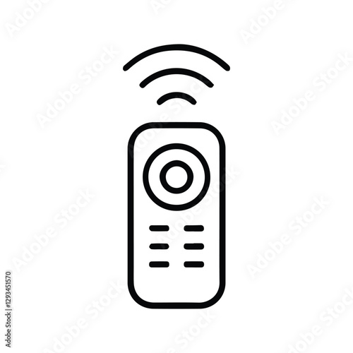 AC Remote Icon. Illustration of AC Remote Control With Signal Symbol.