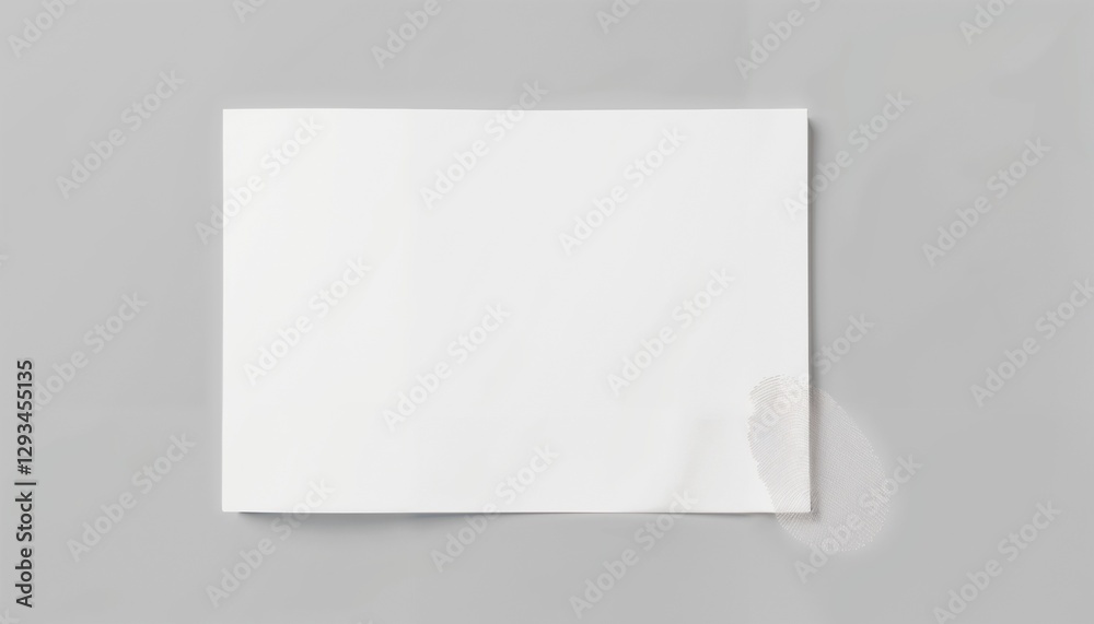 Blank white sheet of paper on a gray background. Blank white sheet of paper on a gray background.