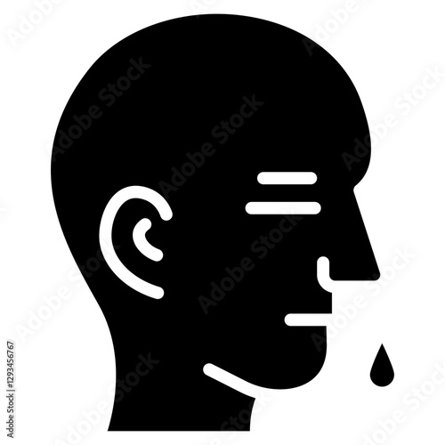 Postnasal Drip Vector Icon