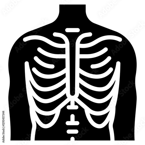 Intercostal Pain Vector Icon