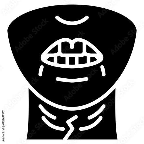 Jaw Stiffness Vector Icon