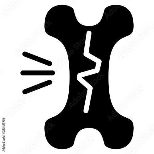 Stress Fracture Vector Icon
