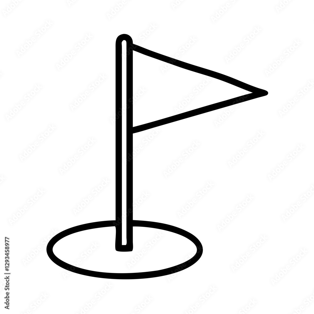 golf flagstick icon, golf flagstick line art - simple line art of golf flagstick, perfect for golf flagstick logos and icons golf flagstick icon, golf flagstick line art - simple line art of golf flagstick, perfect for golf flagstick logos and icons
