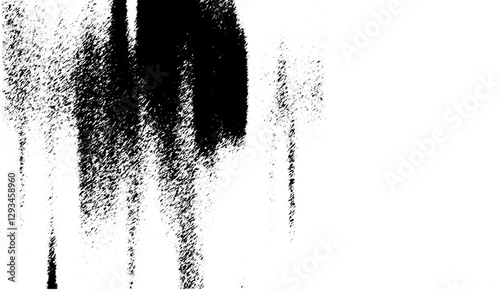 High-contrast monochrome abstract showcasing textured dark forms bleeding into a stark white space offering a visually striking and versatile backdrop for diverse creative projects