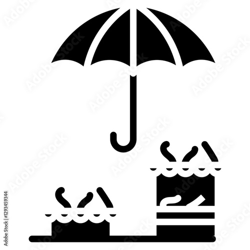 Monsoon Market Vector Icon
