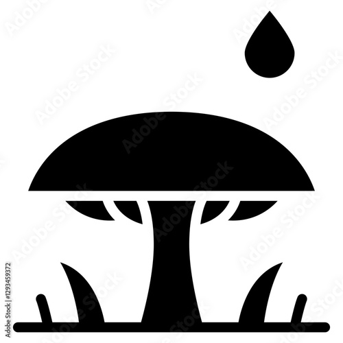 Monsoon Mushrooms Vector Icon