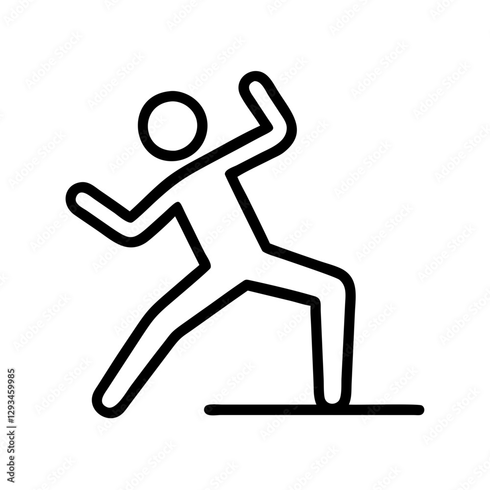 aerobics icon, aerobics line art - simple line art of aerobics, perfect for aerobics logos and icons aerobics icon, aerobics line art - simple line art of aerobics, perfect for aerobics logos and icons