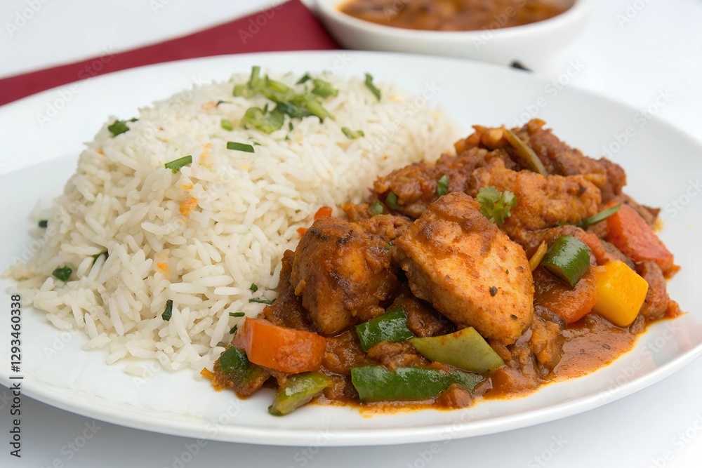 Delicious Chicken Curry with Rice, Ready to Eat Delicious Chicken Curry with Rice, Ready to Eat