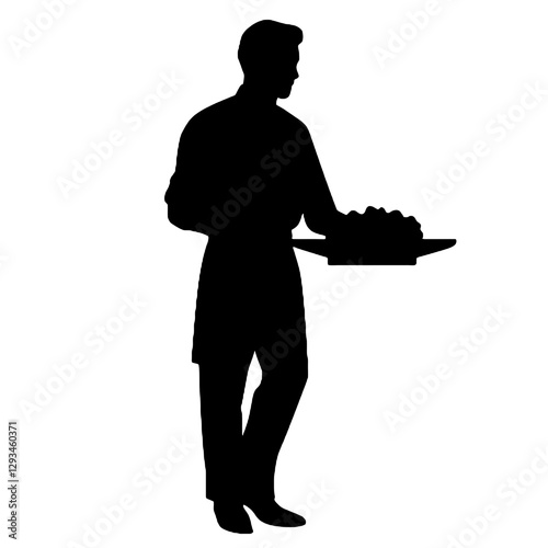 silhouette of a chef 