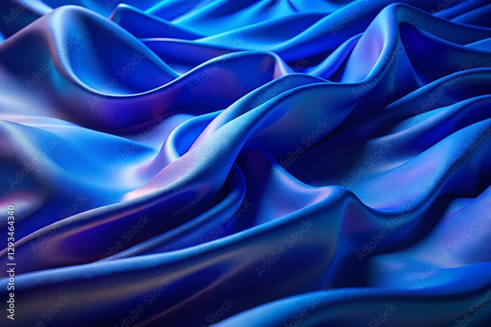 Obraz premium Wavy Blue Fabric Texture: 4K High-Resolution Background Image