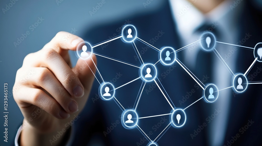 Networking and Business Connections, A Visual Representation of Collaboration and Growth in the Modern Business World Networking and Business Connections, A Visual Representation of Collaboration and Growth in the Modern Business World