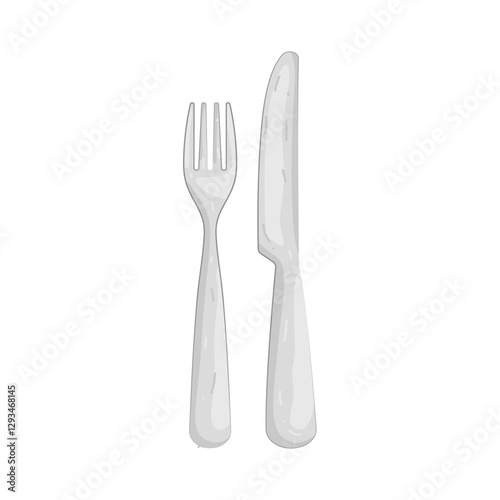 Illustration of Fork and Knife