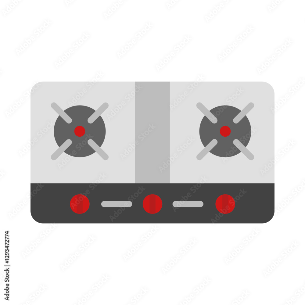 Fototapeta premium Stove flat icon