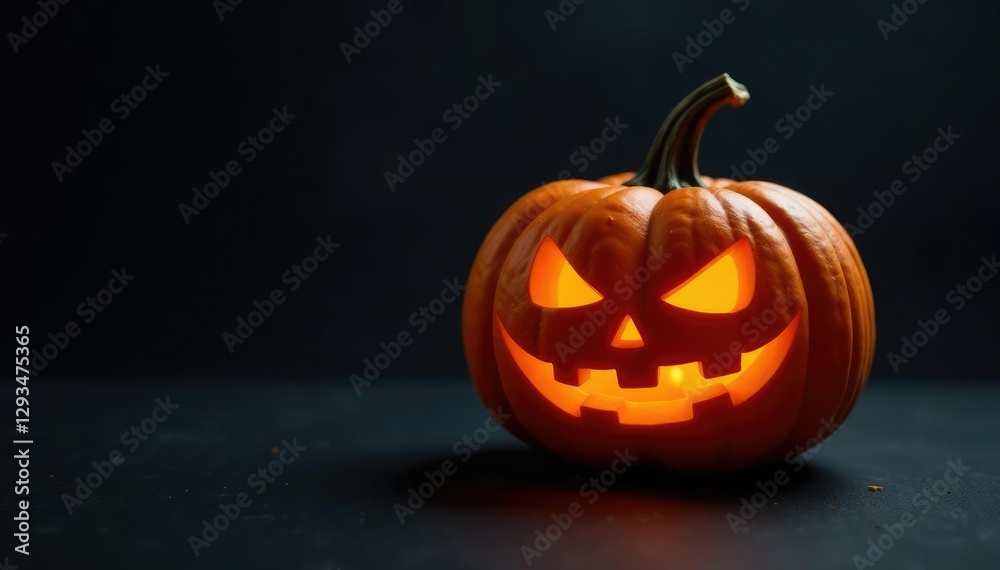 An orange pumpkin with an eerie glow on a black background, orange, eerie An orange pumpkin with an eerie glow on a black background, orange, eerie