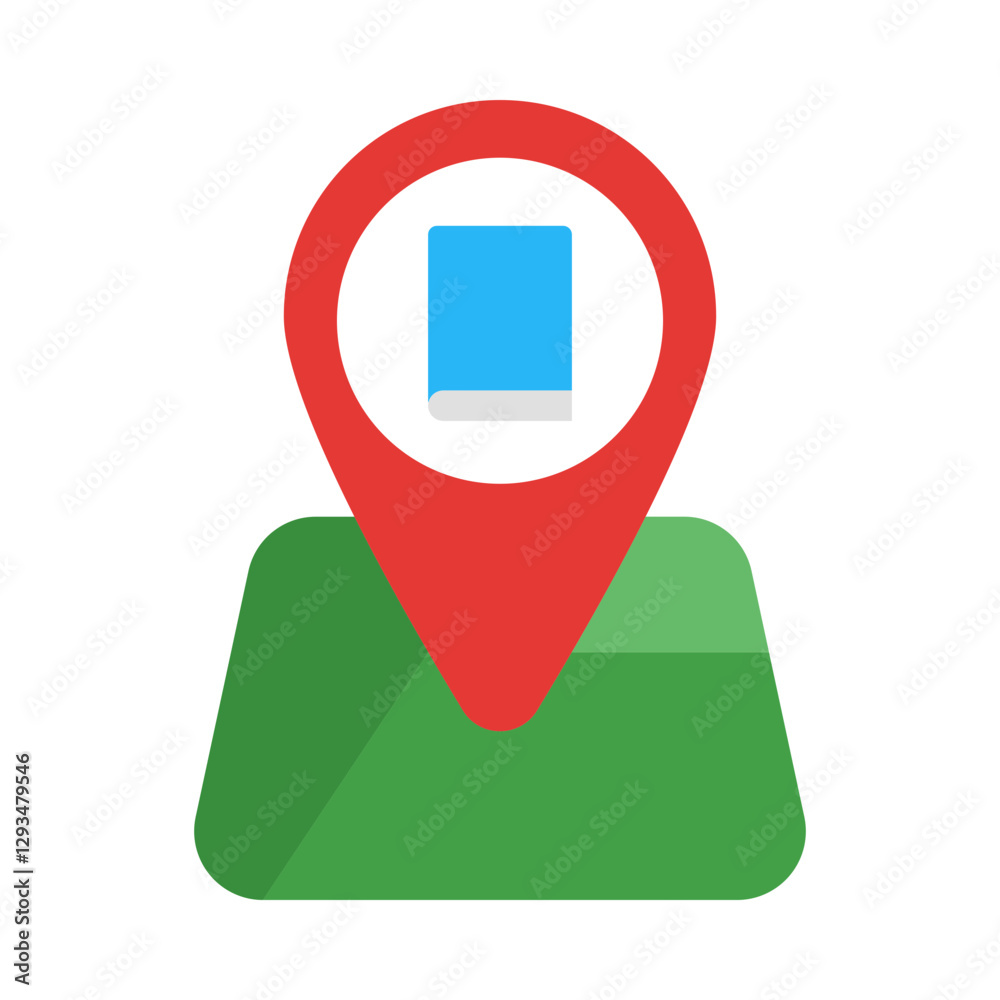 Library location flat icon