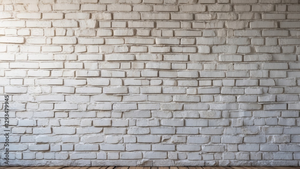 Naklejka premium White Brick Wall Texture Background with Grunge Finish Ideal for Design Projects and Copy Space in Contemporary or Vintage Styles