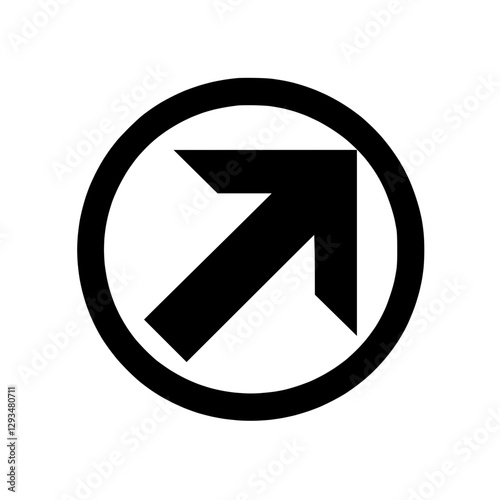 Free Download Upward arrow within circle icon, direction symbol, bold design, black color - GFXLoad