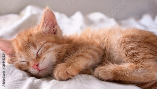 Morning Delight Adorable Red Kitten Smiling Wide as it Basks in the Aura of a Fresh Beginning, Invoking Warmth and Joy.