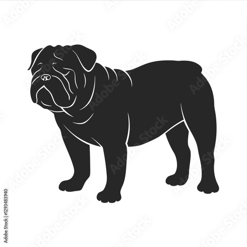 Bulldog silhouette vector illustration