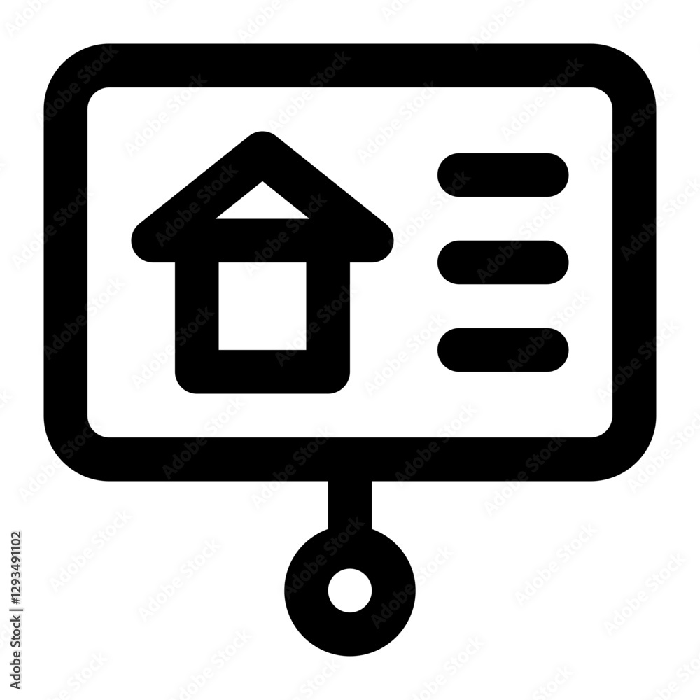 Icon Presentation With Style Outline Icon Presentation With Style Outline
