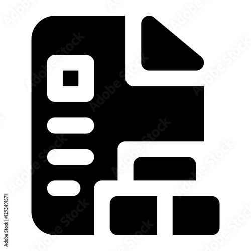 Icon File With Style Glyph