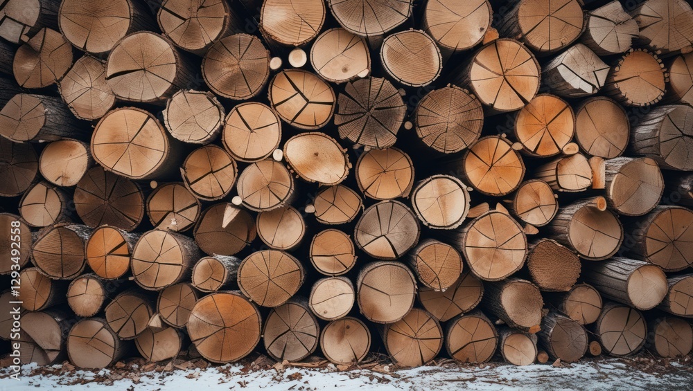Stacked wood logs arranged neatly as a textured background for winter preparation and forestry themes. Winter firewood storage concept. Stacked wood logs arranged neatly as a textured background for winter preparation and forestry themes. Winter firewood storage concept.