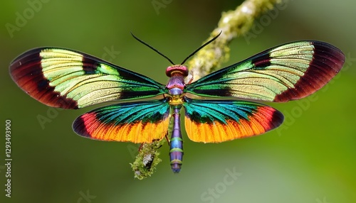 Stunning Diploglossus monotropis Displaying Vibrant Colors and Intricate Patterns in a Mesmerizing Tropical Landscape at Twilight, Perfect for Digital Art, Home Decor, or Design Inspiration. photo