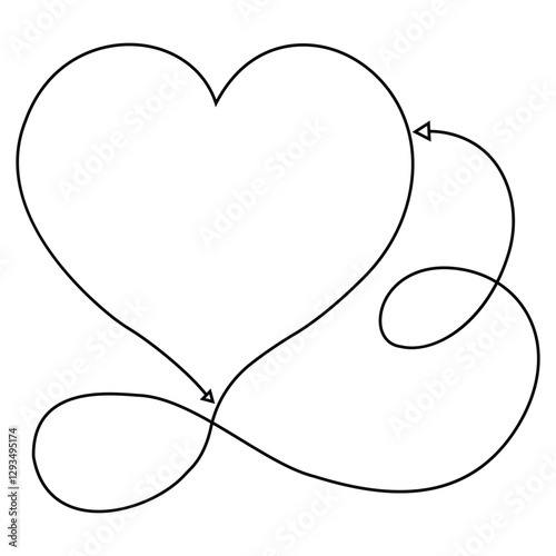 A Romantic Vector ,Heart bonds,love bonds, Half heart designs, silhouette of blank heart, Romantic heart , Relation of heart, Everlasting beating heart