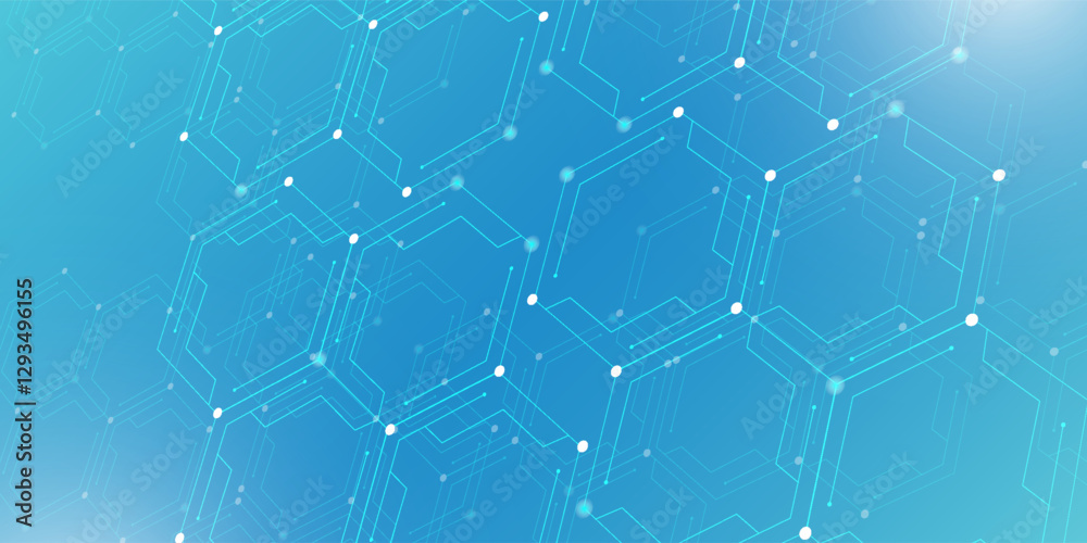 Obraz premium Abstract dynamic motion lines and dots background with colorful particles.