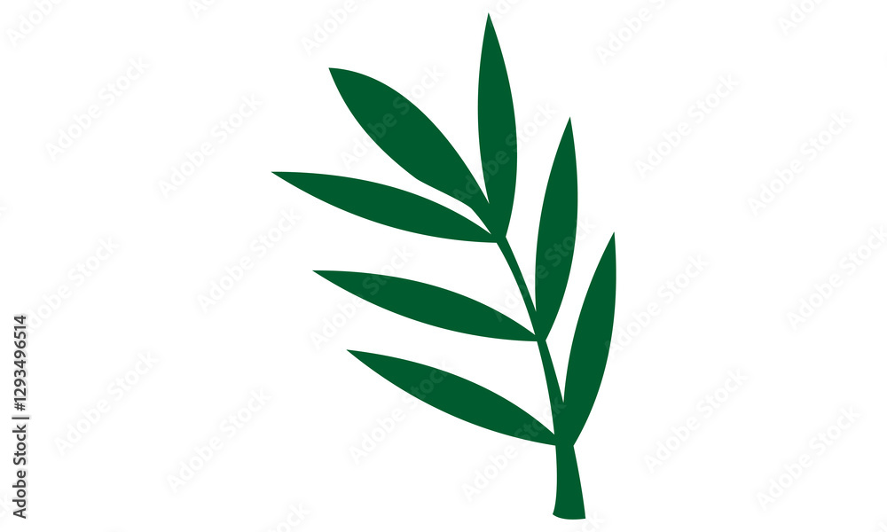 Naklejka premium green leaf design logo