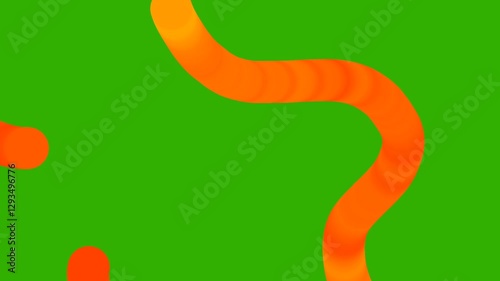 Green Screen Animated Gradient Moving Caterpillar
