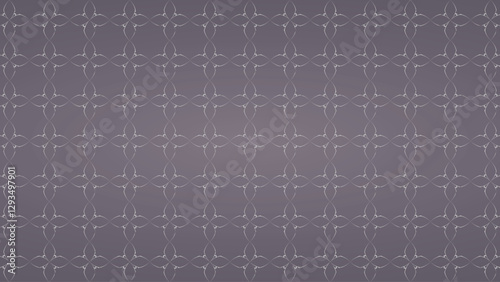 Elegant seamless floral-inspired geometric pattern with delicate linework on a dark gradient background