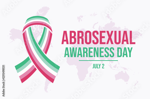 Abrosexual Awareness Day poster vector illustration. Abrosexual awareness ribbon icon vector. LGBTQIA abrosexual pride flag symbol. Template for background, banner, card. 2 July. Important day
