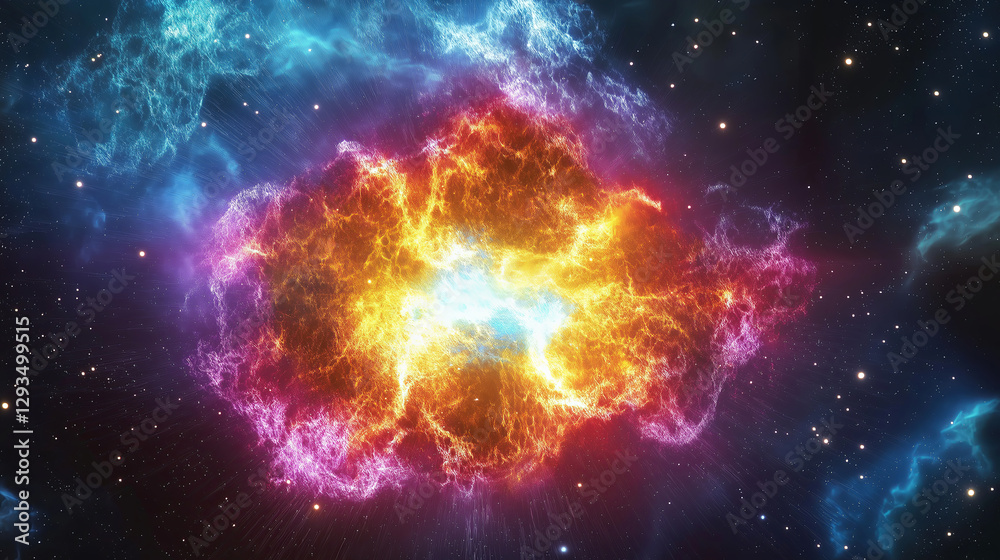 A stunning supernova explosion with radiant cosmic dust.