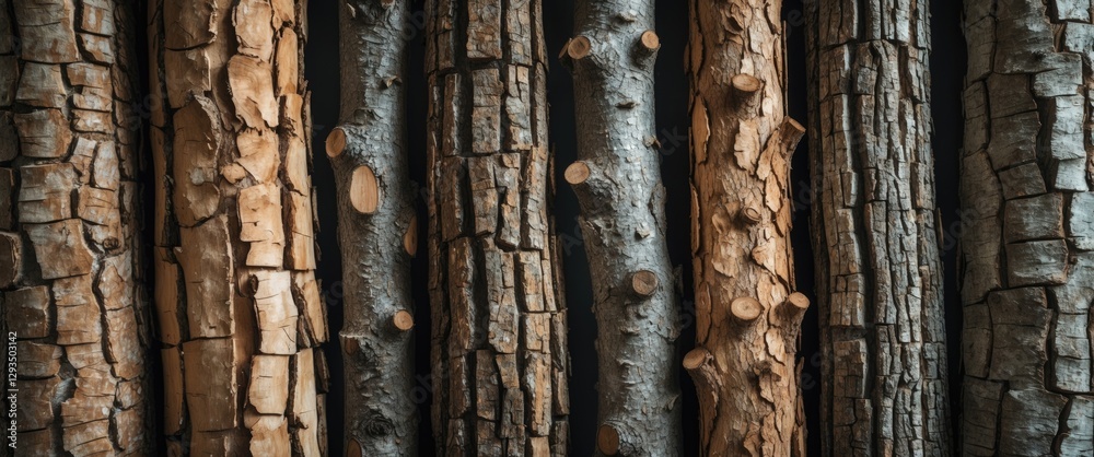 collection of diverse tree trunks showcasing unique textures and colors of bark ideal for natural backgrounds or design elements collection of diverse tree trunks showcasing unique textures and colors of bark ideal for natural backgrounds or design elements