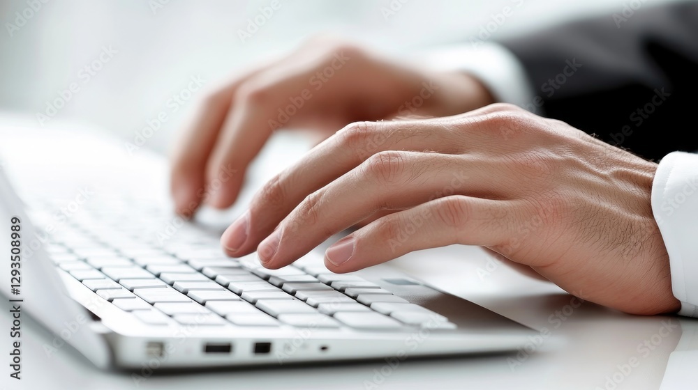 Close-up of Hands Typing on a Laptop Keyboard Close-up of Hands Typing on a Laptop Keyboard