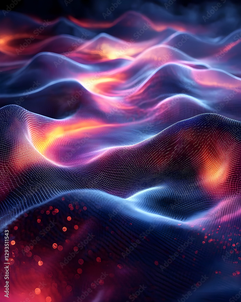 Abstract 3D Background Purple Blue Red Waves Abstract 3D Background Purple Blue Red Waves