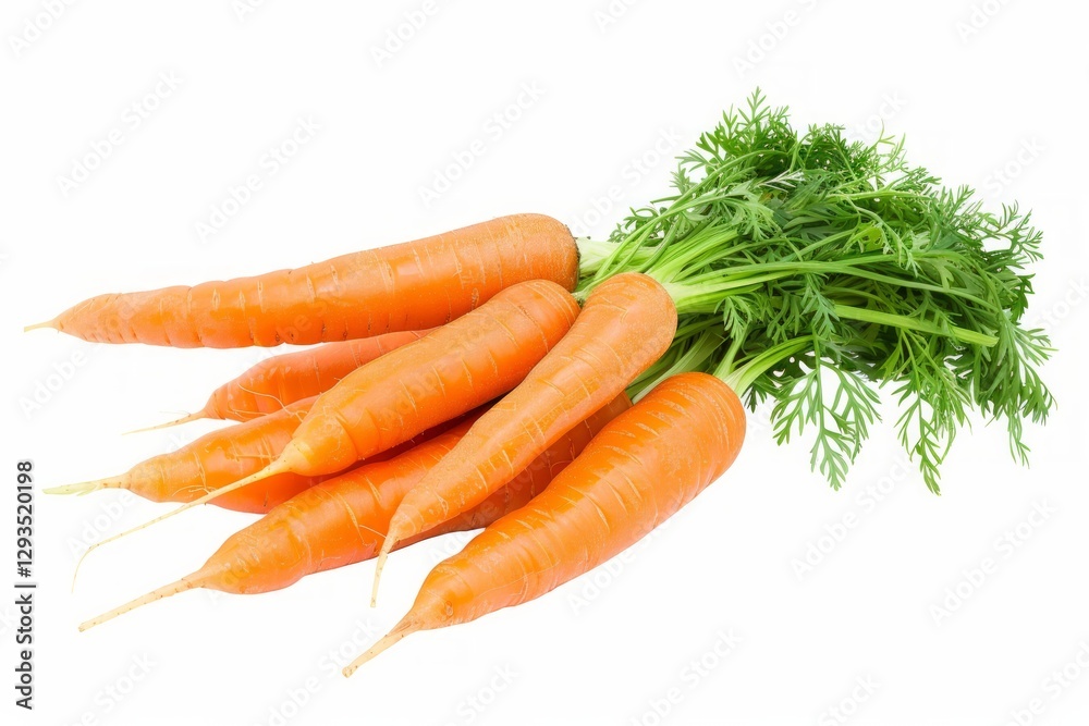 Fresh carrots on white surface. Neural network AI generated Fresh carrots on white surface. Neural network AI generated