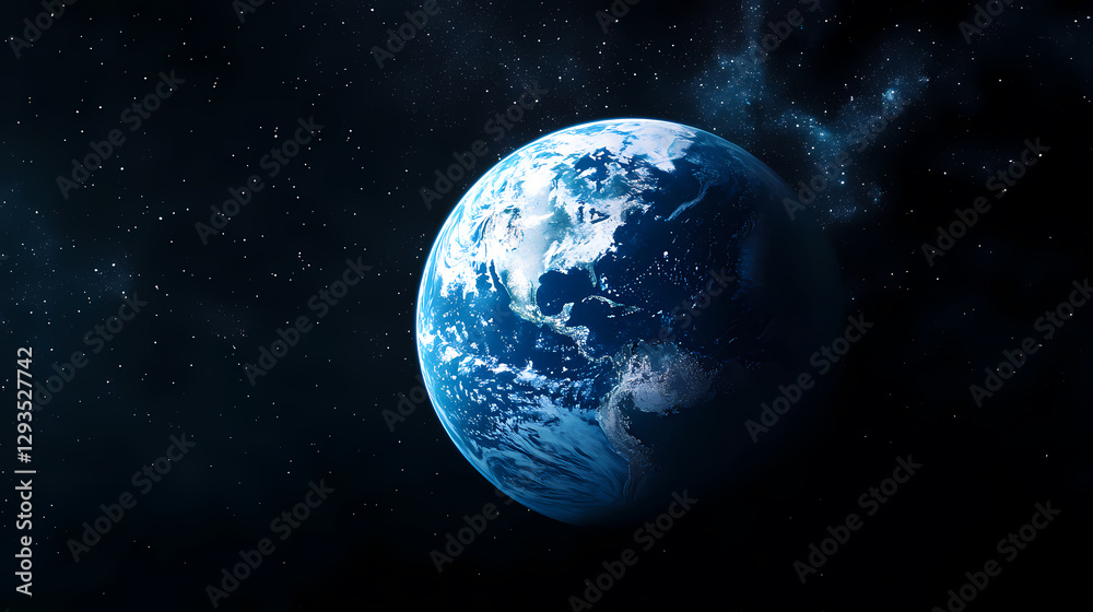 Earth with city lights from space Earth with city lights from space